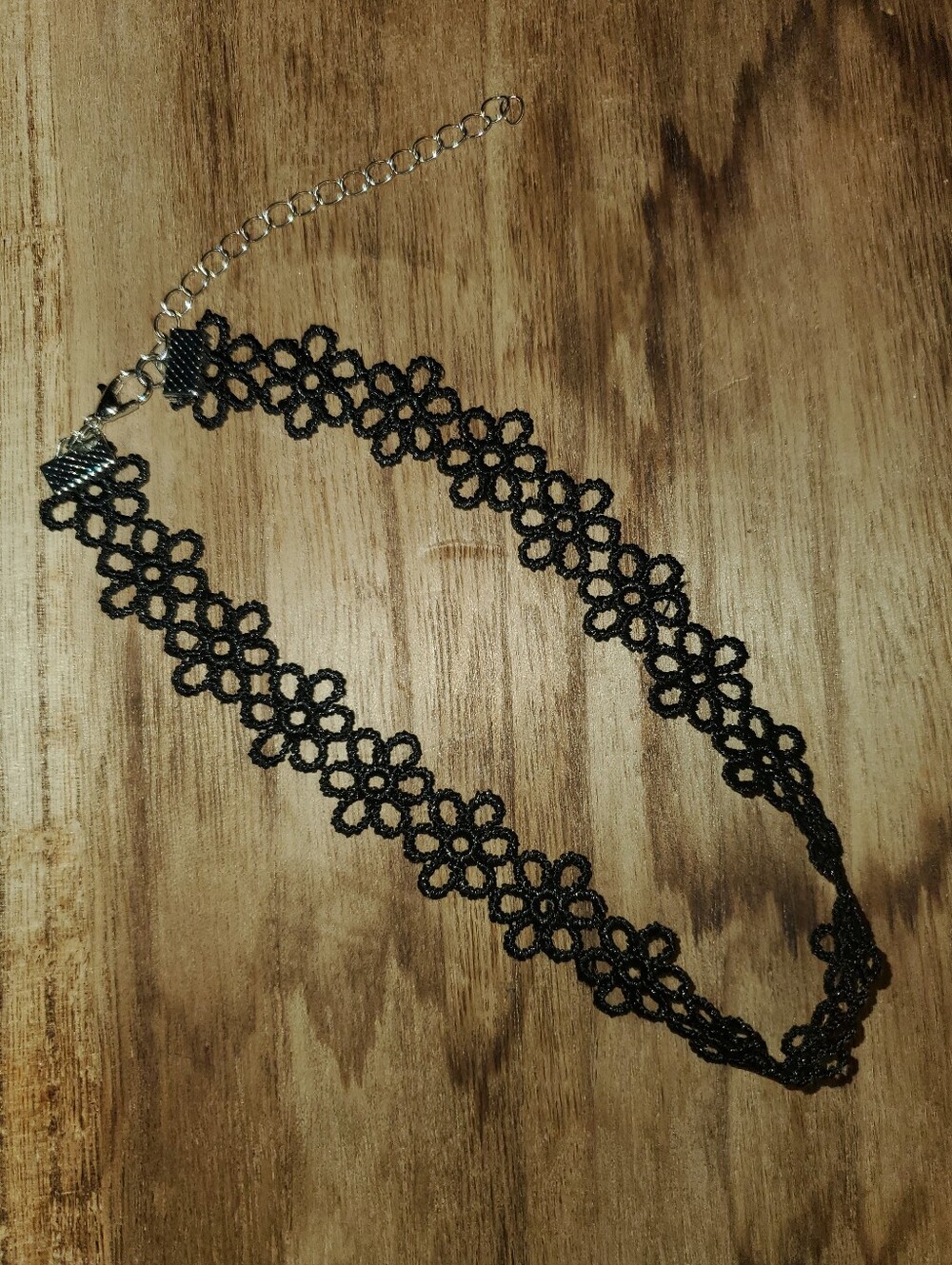 B2G1F Black Floral Choker Necklace - Picture 4 of 5